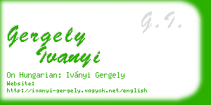 gergely ivanyi business card